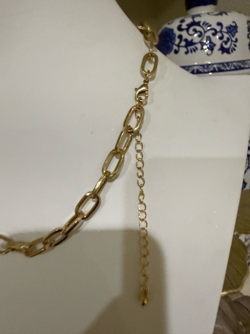 Set of 2 Separate Gold Tone Paperclip Chain Necklaces - Picture 10 of 14